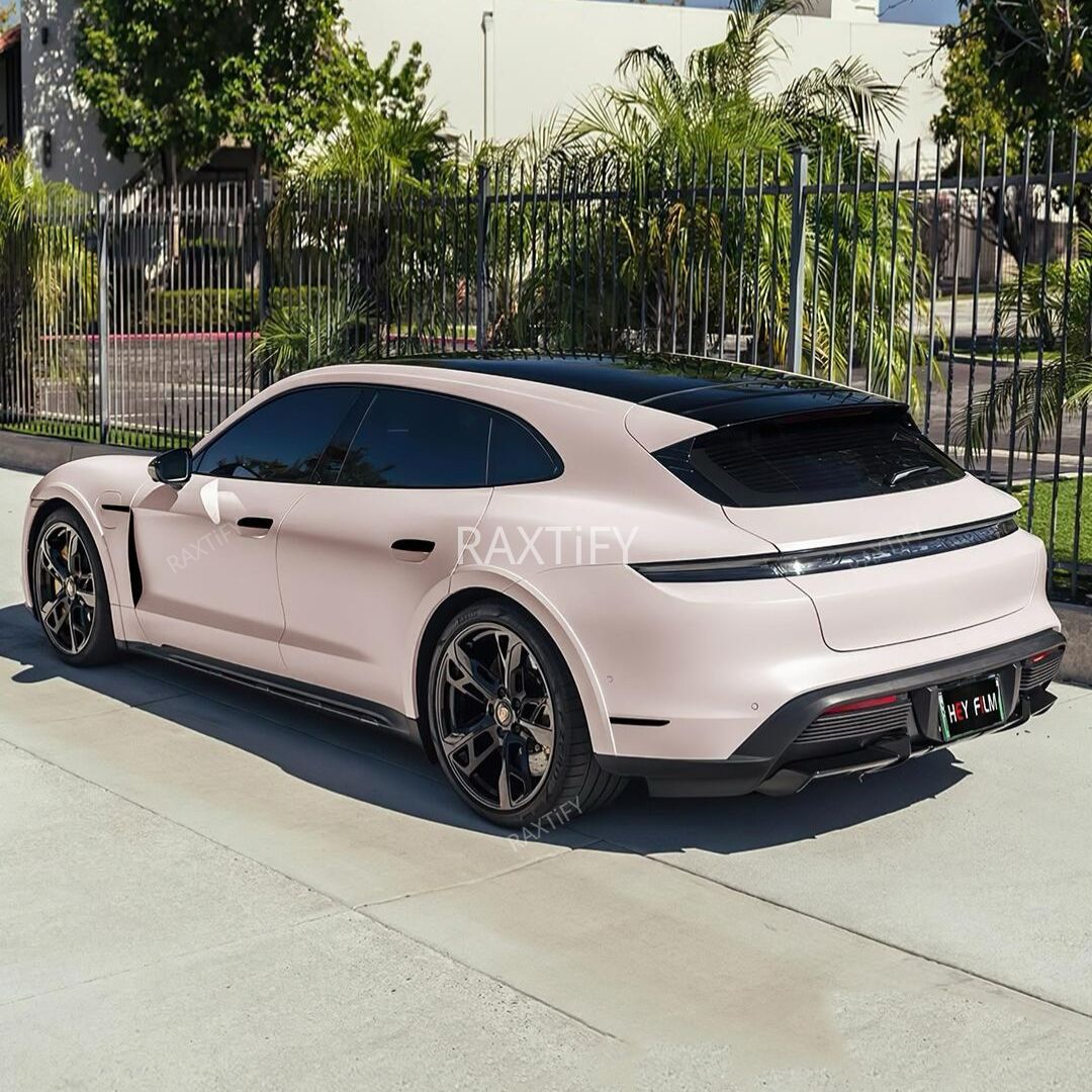 Satin Chrome Light Rose Pink Vinyl Wrap