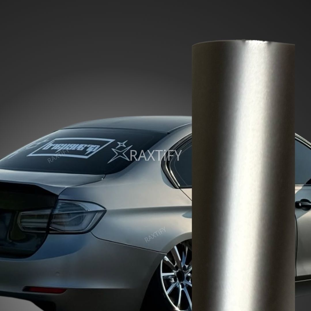 Satin Chrome Liquid Gray Car Wrap