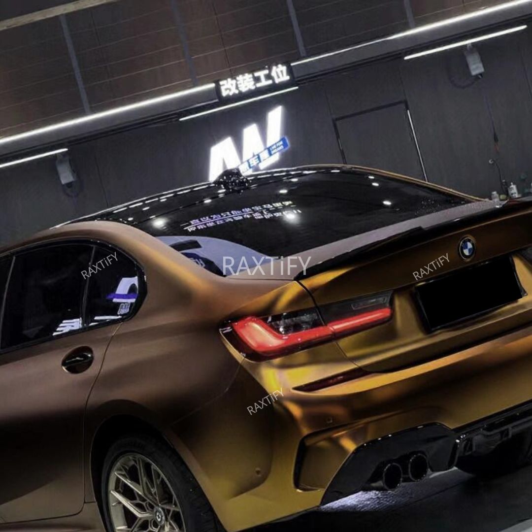 Satin Chrome Midnight Gold Vinyl Wrap
