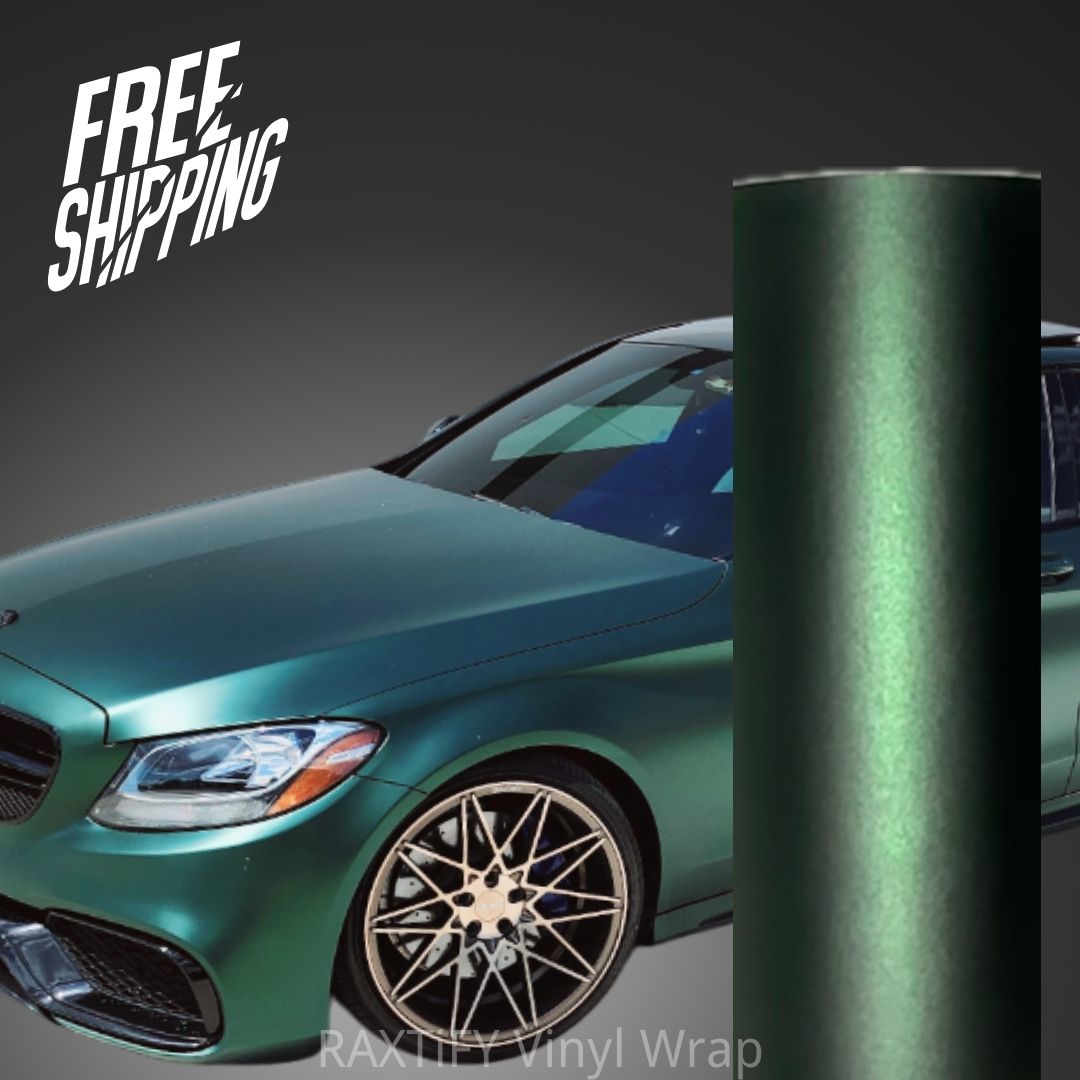 Satin Chrome Pine Green Vinyl