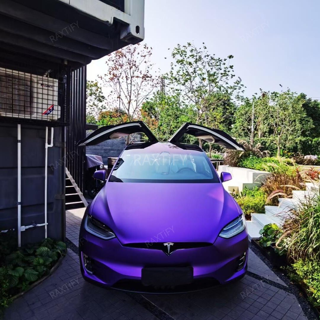 Satin Chrome Purple Vinyl Wrap