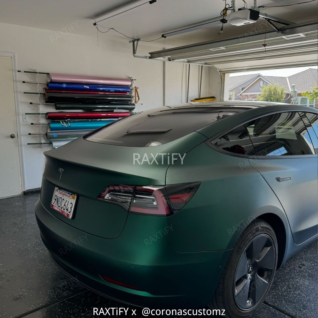 Satin Chrome Silk Green Vinyl Wrap