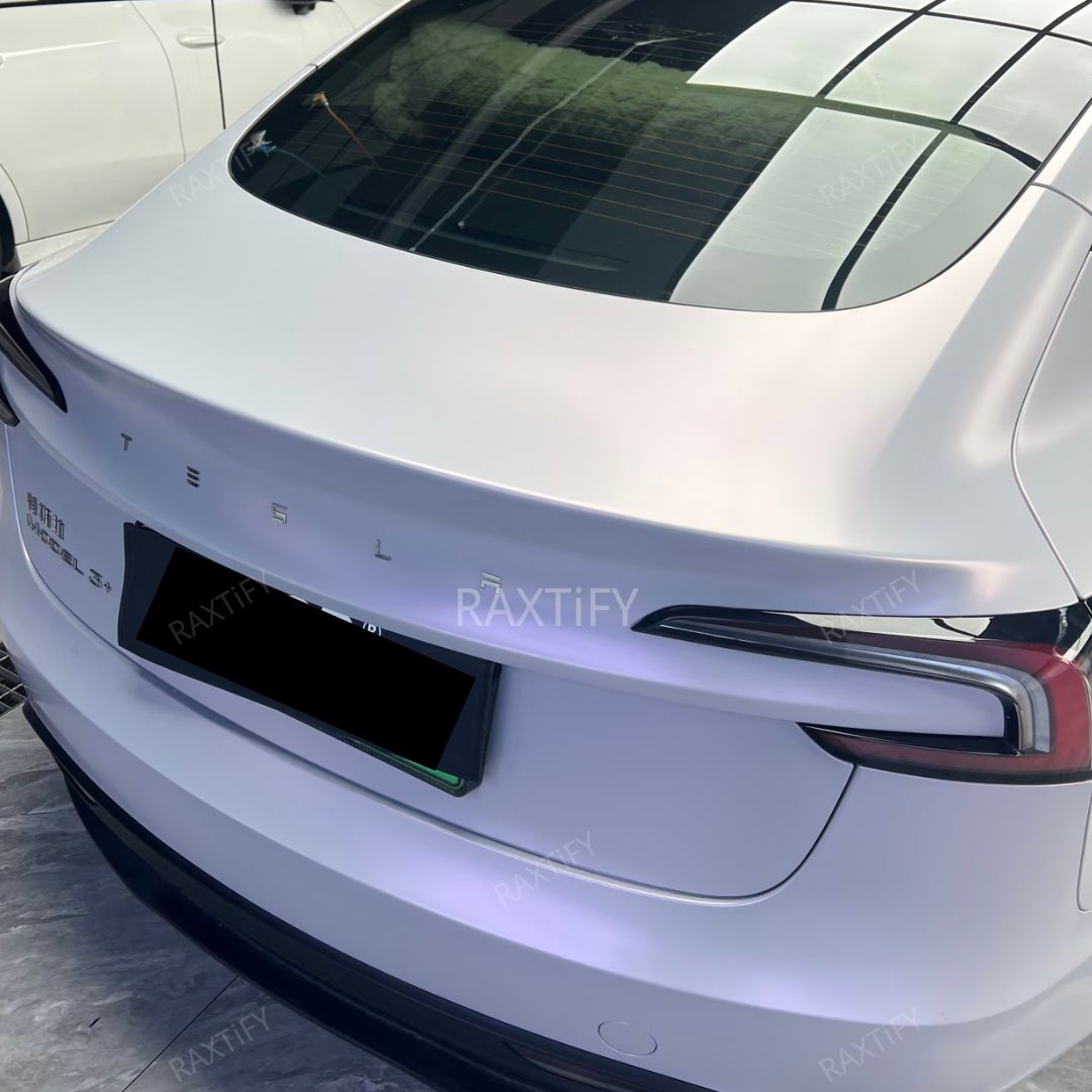 Satin Cyber Silver Pink Vinyl Wrap back