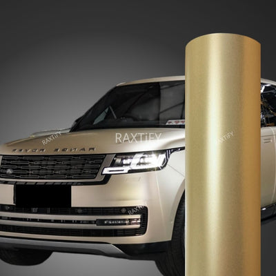 Satin Metallic Champagne Gold Vinyl Wrap