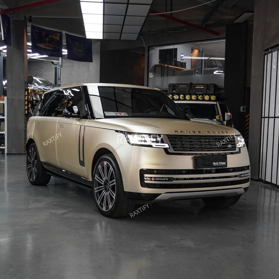 Satin Metallic Champagne Gold Vinyl Wrap