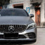 Satin Metallic Dark Gray Vinyl Wrap benz hood