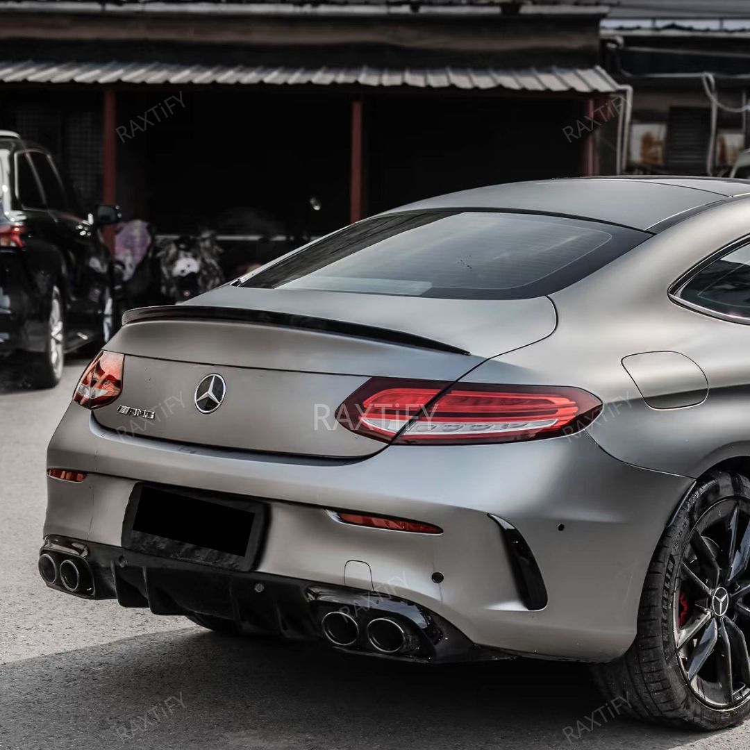 Satin Metallic Dark Gray Vinyl Wrap benz back