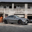 Satin Metallic Dark Gray Vinyl Wrap benz front