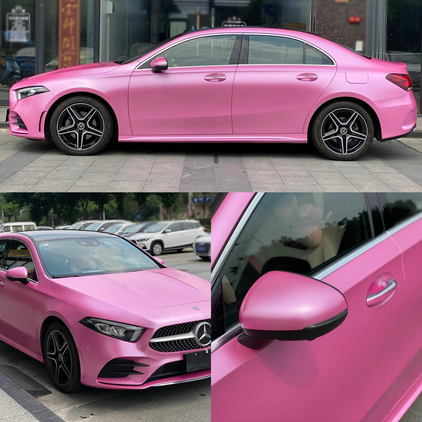 Satin Metallic Hot Pink Vinyl Wrap