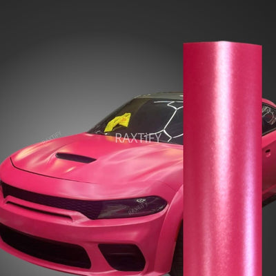 Satin Metallic Hot Pink Vinyl Wrap