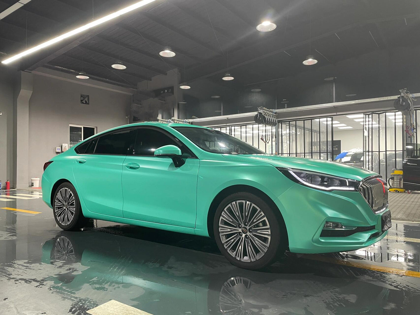 Satin Metallic Lake Green Vinyl Wrap