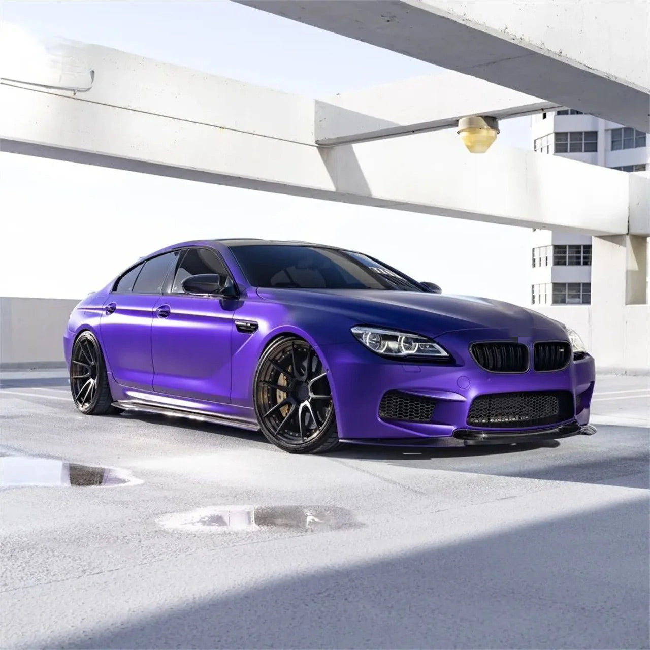 Satin Metallic Metal Purple Car Wrap