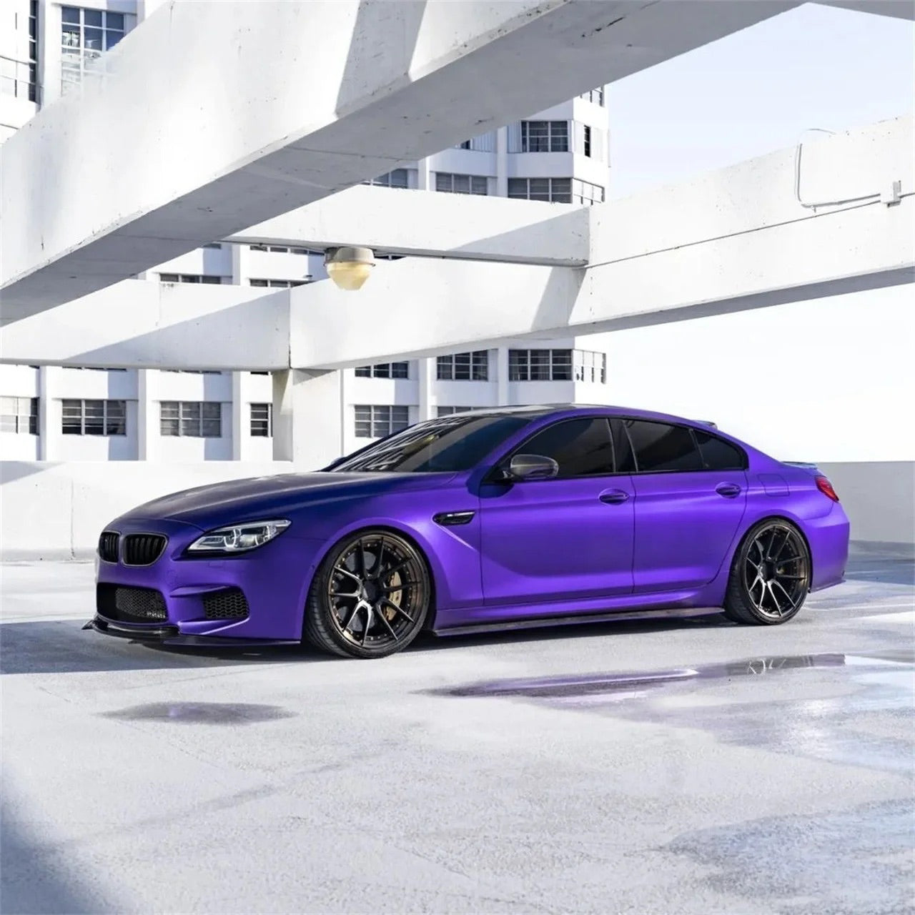 Satin Metallic Metal Purple Car Wrap