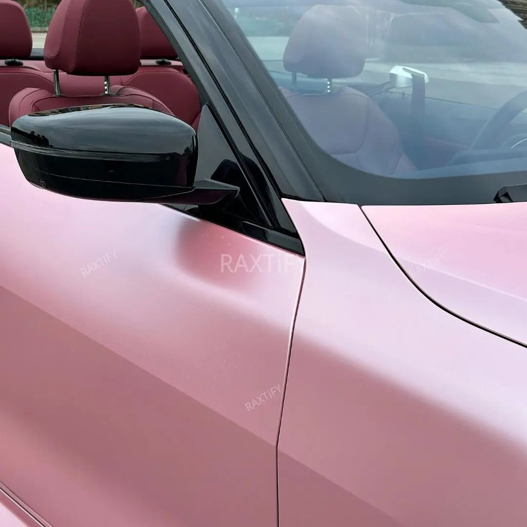 Satin Metallic Pearl Baby Pink Vinyl Wrap