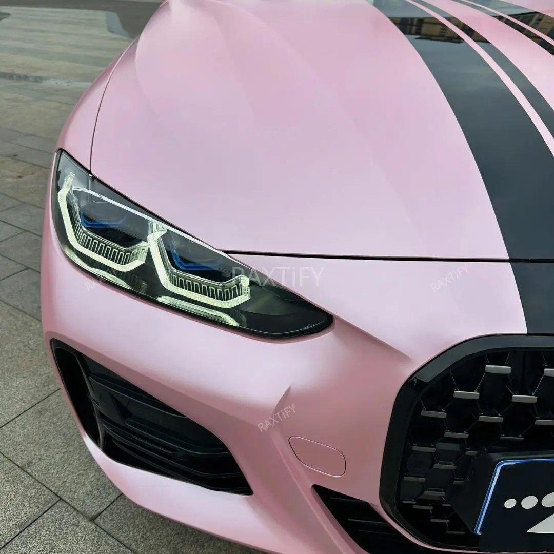 Satin Metallic Pearl Baby Pink Vinyl Wrap
