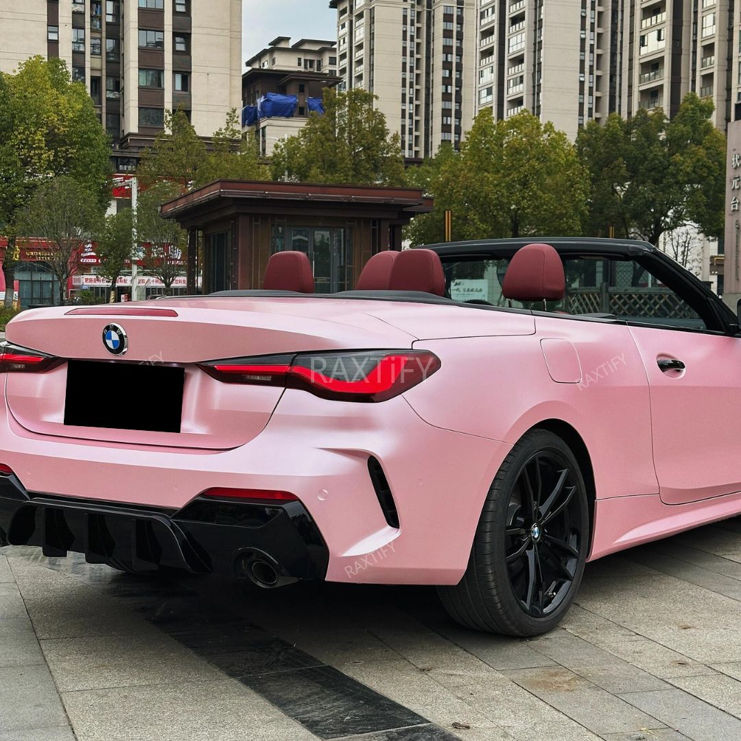 Satin Metallic Pearl Baby Pink Vinyl Wrap