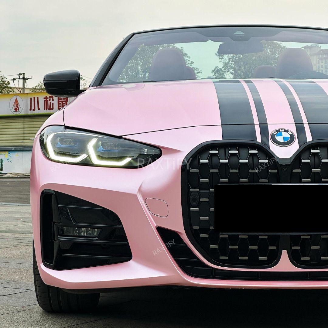 Satin Metallic Pearl Baby Pink Vinyl Wrap