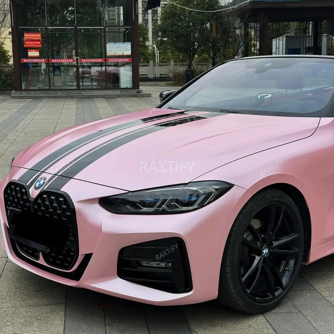 Satin Metallic Pearl Baby Pink Car Vinyl Wrap 