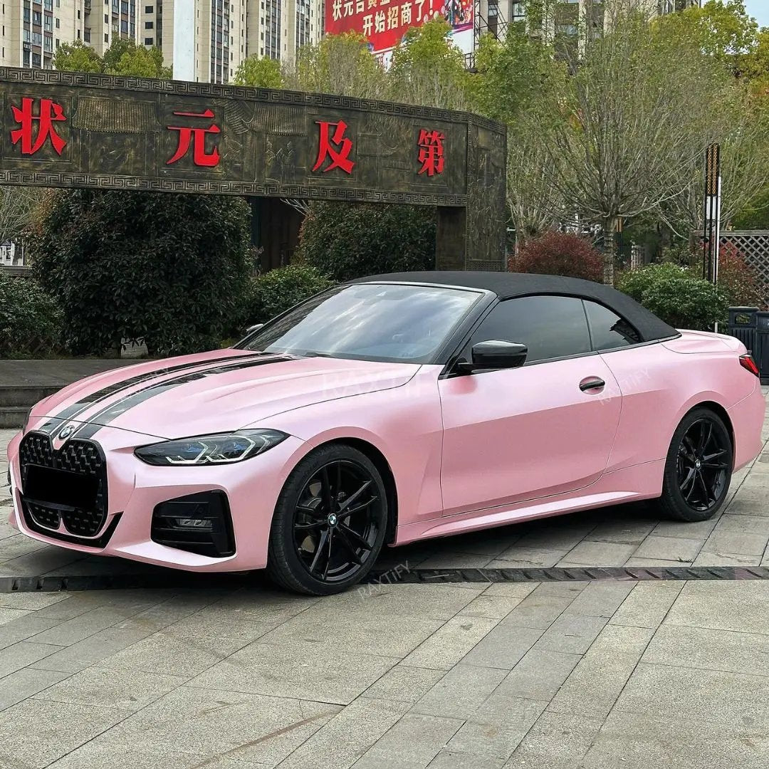 Satin Metallic Pearl Baby Pink Car Vinyl Wrap 