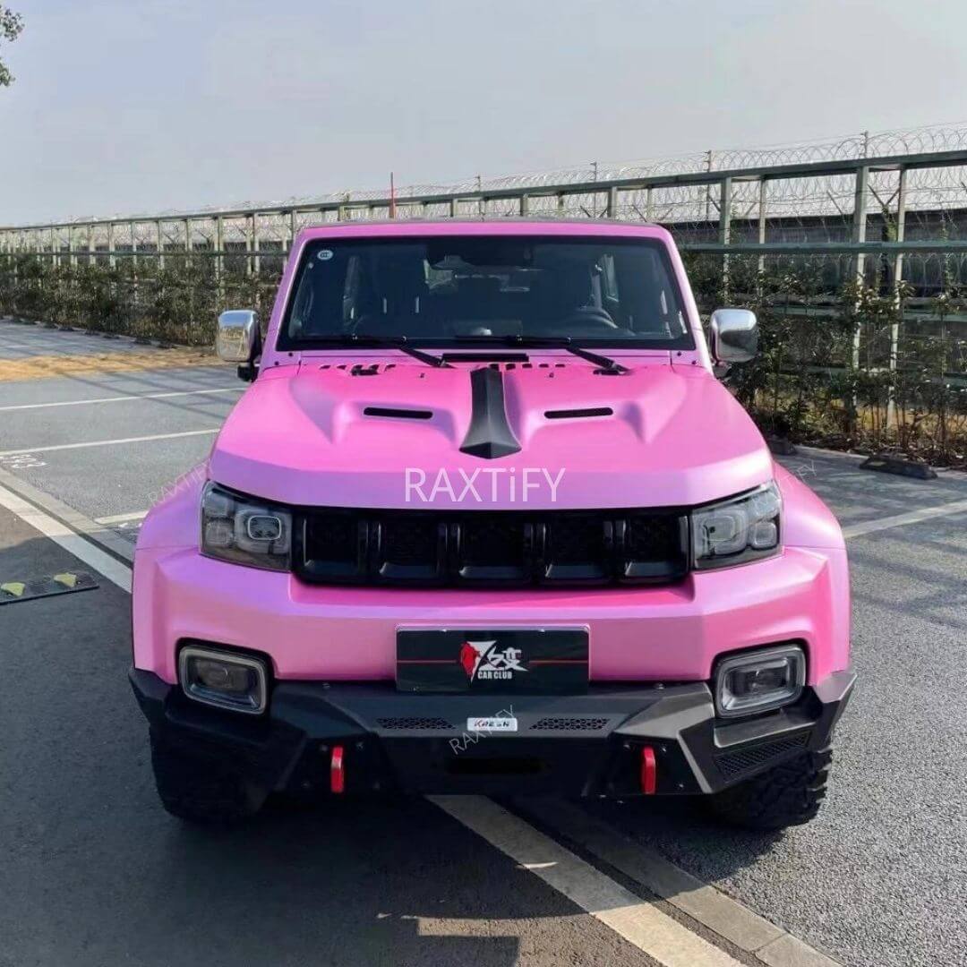 Track in Satin Metallic Pearl Pink Vinyl Wrap