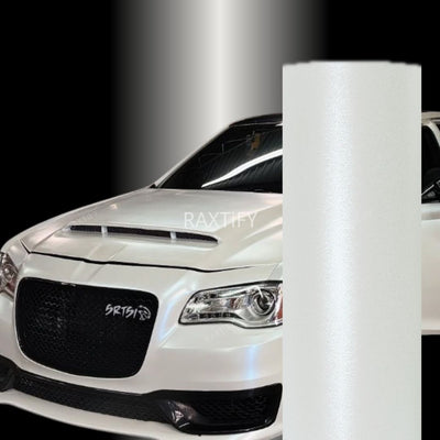 Satin Metallic Pearl White Vinyl Wrap