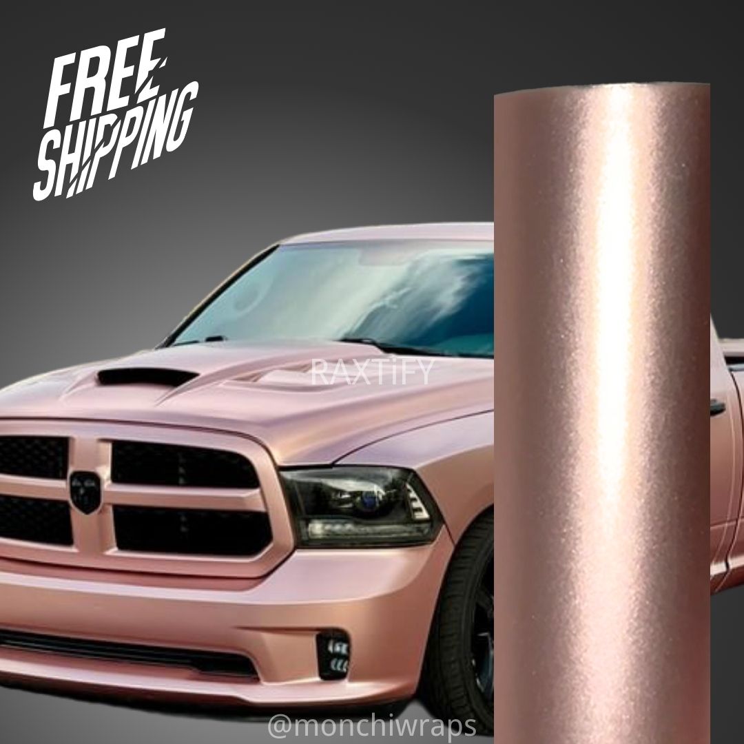 Satin Metallic Rose Gold Car Wrap