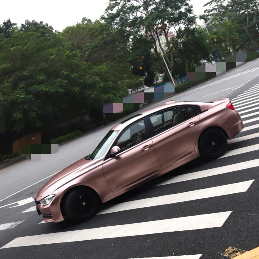  Satin Metallic Rose Gold Car Wrap