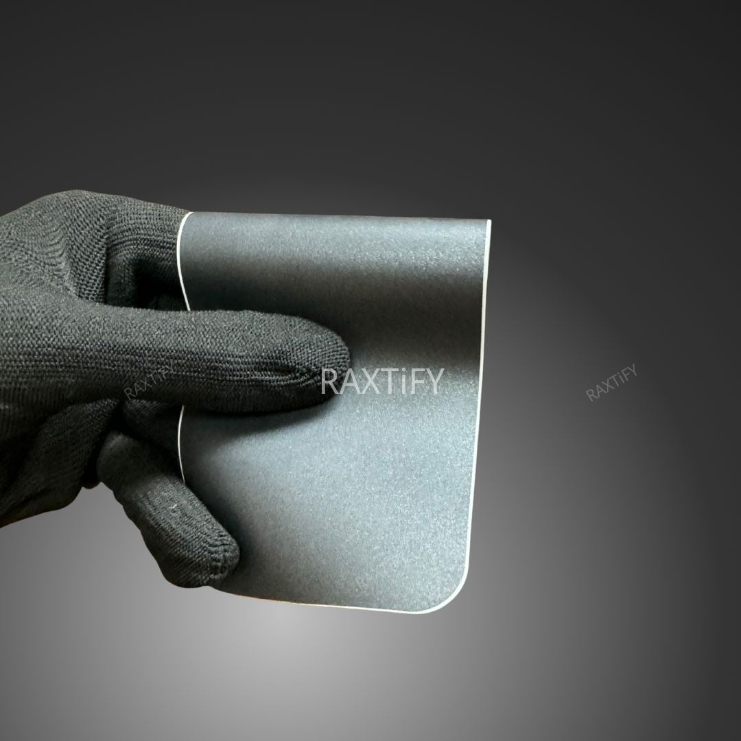 Satin Metallic Metal Gray Vinyl Wrap swatch card