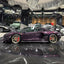 Sport car wrapped in Gloss Metallic Eve Purple Vinyl Wrap