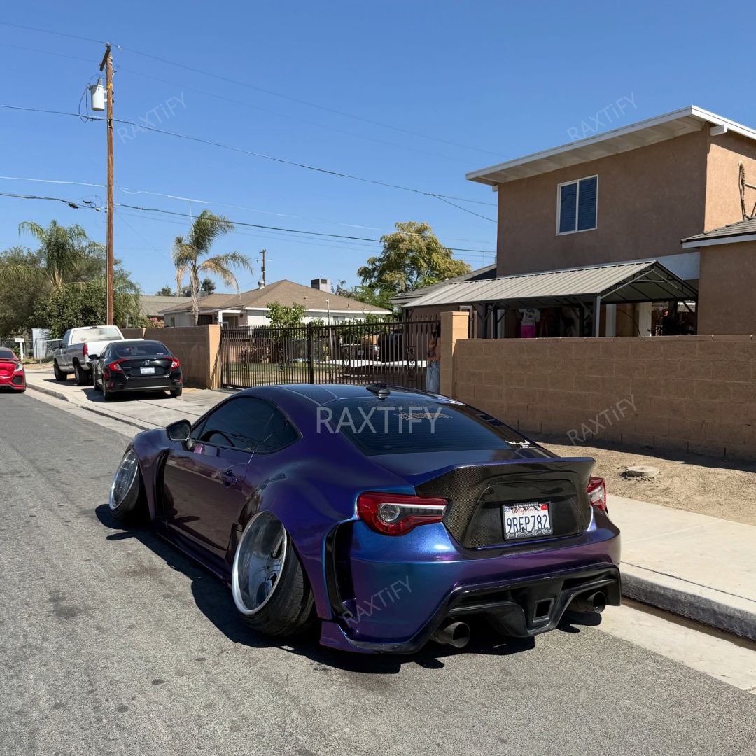 Color Shift Satin Purple Red Vinyl Wrap on subaru back look