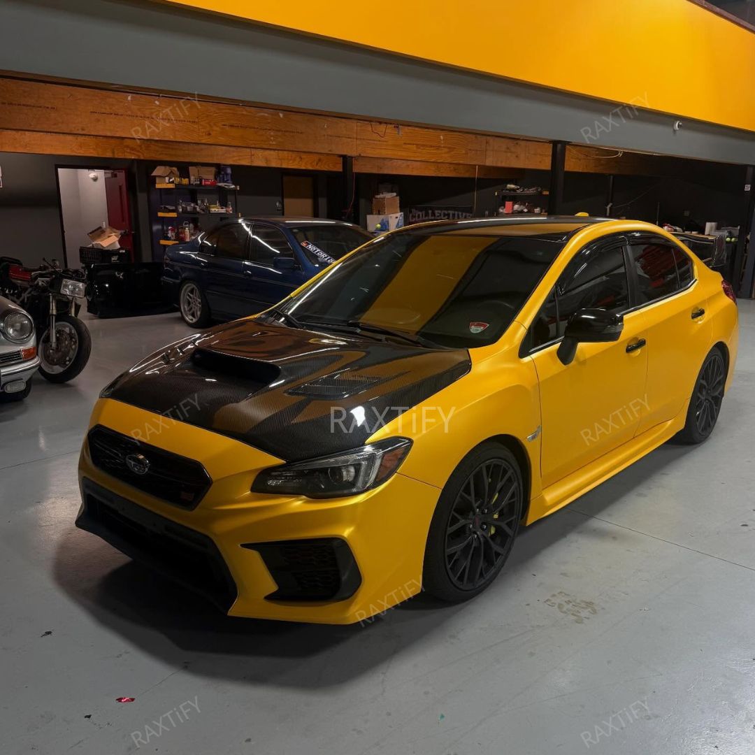 Subaru Satin Metallic Yellow Vinyl Wrap