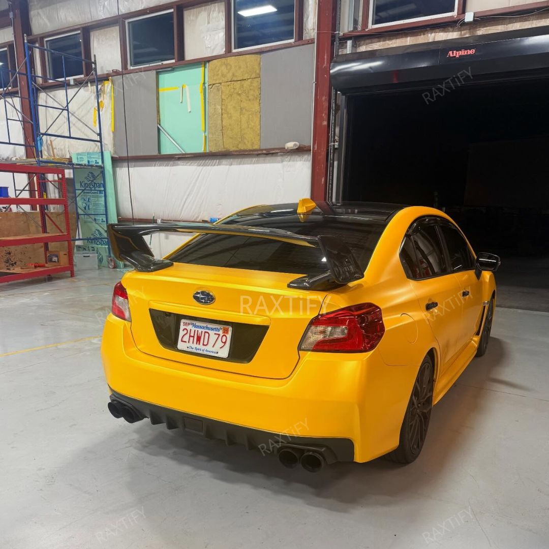 Subaru Satin Metallic Yellow Vinyl Wrap