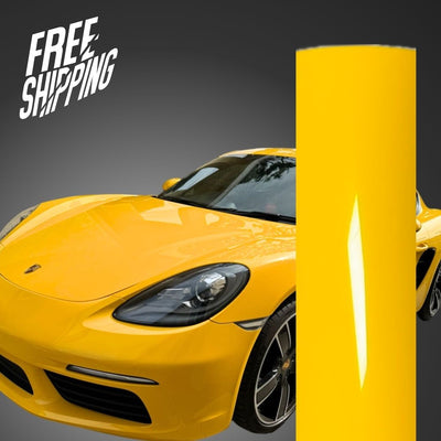 Super Gloss Sunflower Yellow Car Wrap