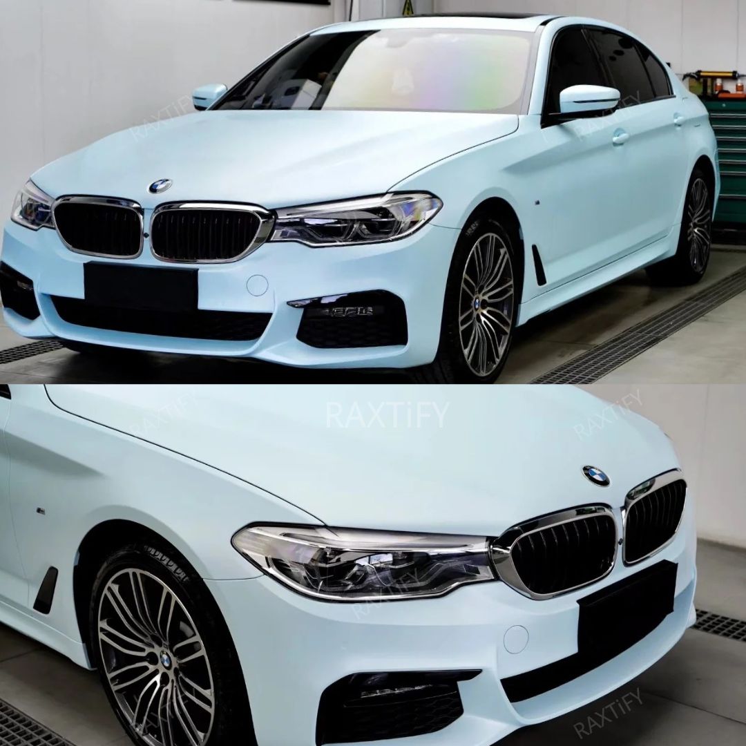 Full Super Matte Breeze Blue Car Wrap