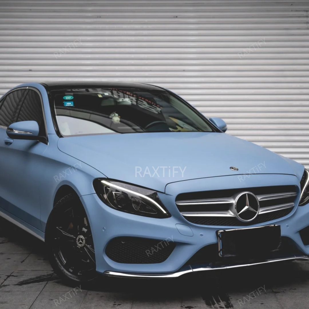 Super Matte China Blue Car Wrap Mercedes benz customized