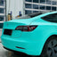 Super Matte Tiffany Car Wrap tesla back look