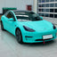 Super Matte Tiffany Car Wrap Tesla model 3 color look