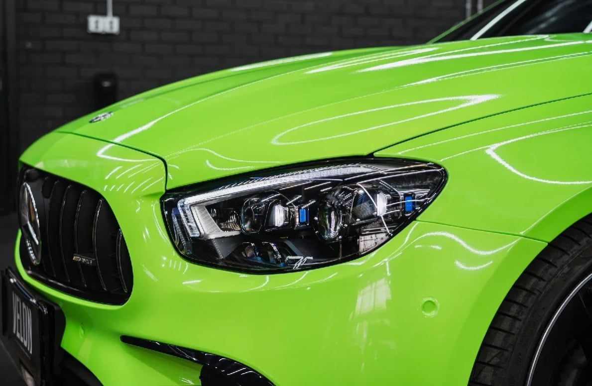 Super Gloss Acid Green Car Wrap