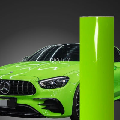 Super Gloss Acid Green Car Wrap
