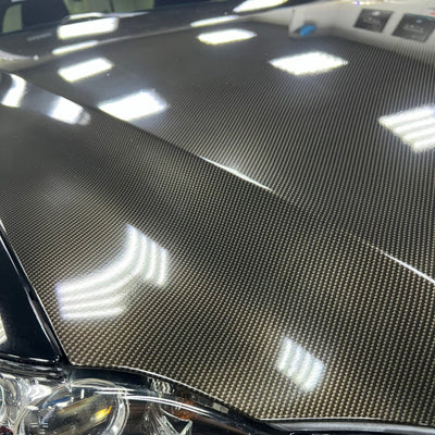 Super Gloss Carbon Fiber Gold Vinyl Wrap