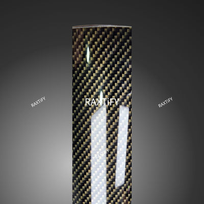 Super Gloss Carbon Fiber Gold Vinyl Wrap