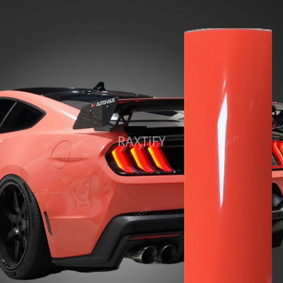 Super Gloss Coral Orange Car Wrap