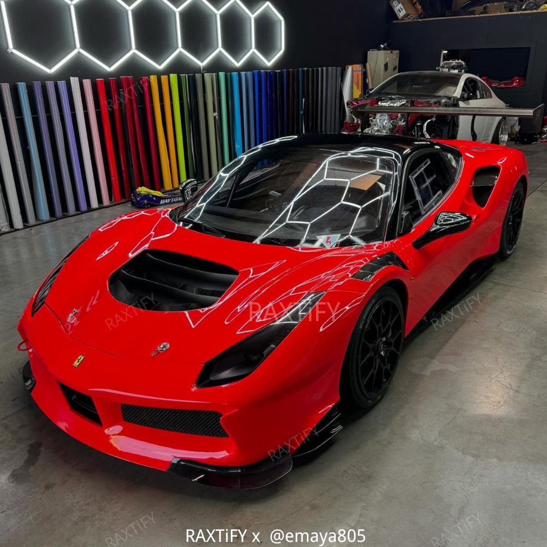 Super Gloss Ferrari Red Vinyl Wrap