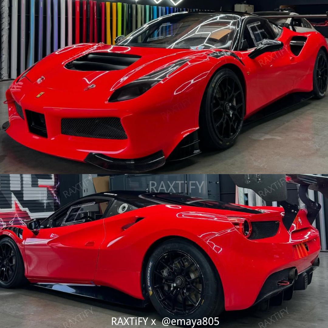 Super Gloss Ferrari Red Vinyl Wrap