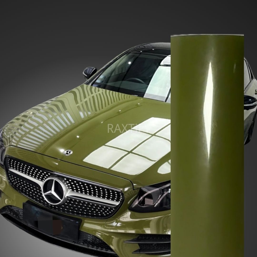 Super Gloss Military Green Car Wrap