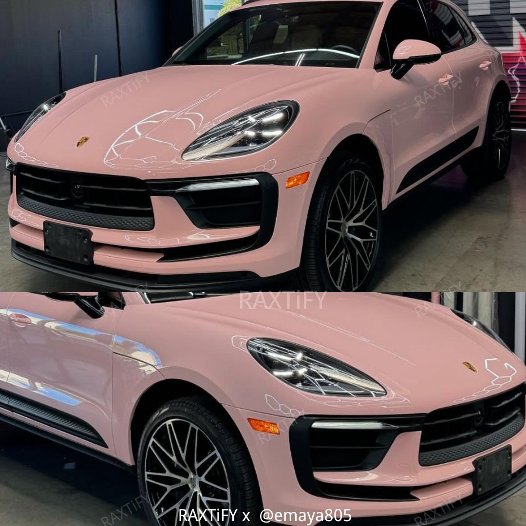 Super Gloss Pearl Pink Car Vinyl Wrap