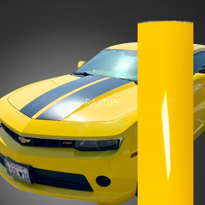 Super Gloss Sunflower Yellow Car Vinyl Wrap