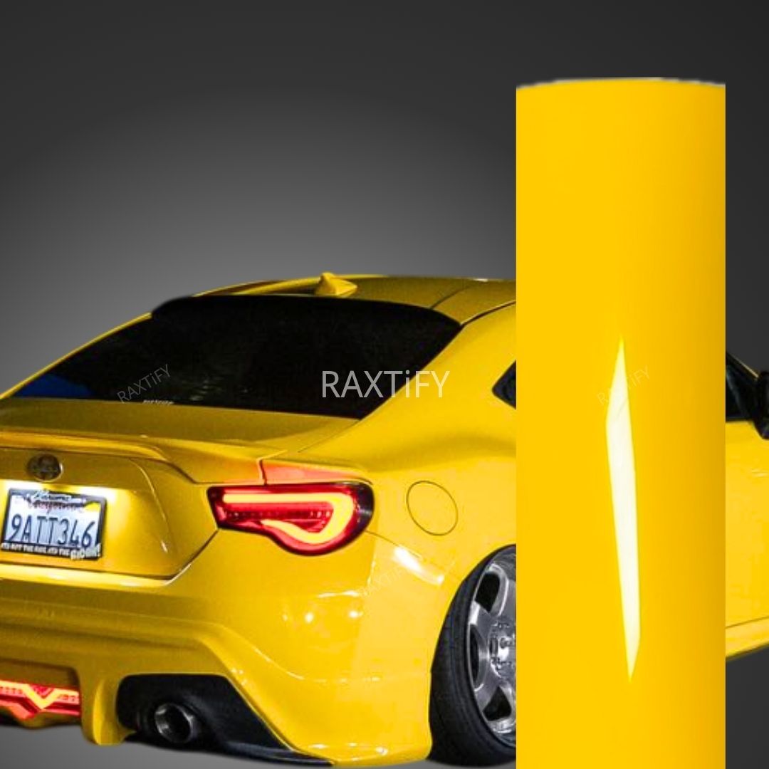 Super Gloss Sunflower Yellow Car Wrap