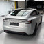 Super Matte Mercury Silver Car Wrap on Tesla Back