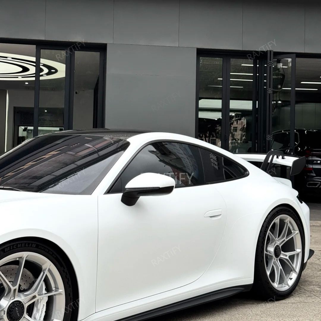 Porsche Super Matte Pure White Car Wrap